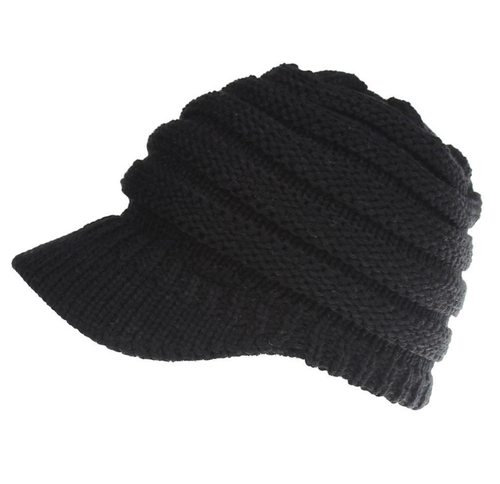 beanie hat with brim
